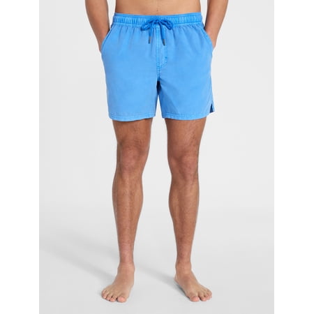 No Boundaries Washed Swim Trunks, 6" Inseam, Men's S-3XL
