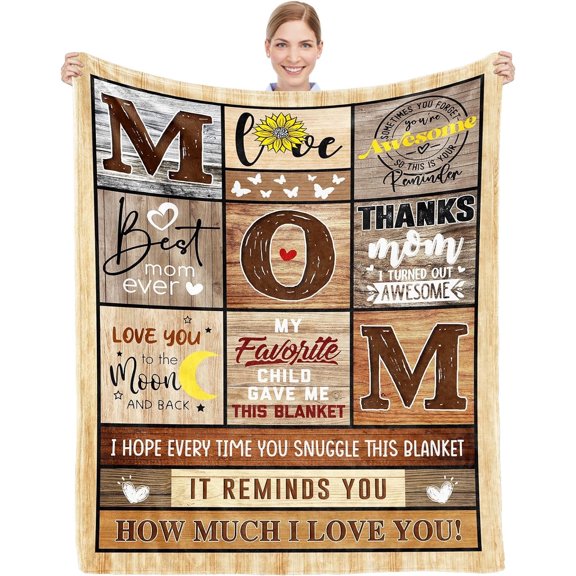 Birthday Gift for Mom, Mom Blanket, Gifts for Mom from Daughter, Mom Birthday Gifts from Son, Mothers Birthday Gifts, Mom Gifts for Birthday, Mom Mothers Day Birthday Gifts