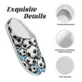 thumbnail image 5 of Fotbe Football Soccer Ball Pattern Women's Fuzzy Curly Fur Memory Foam Loafer Slippers Indoor Outdoor Slippers Winter Home Shoes-46/47, 5 of 7
