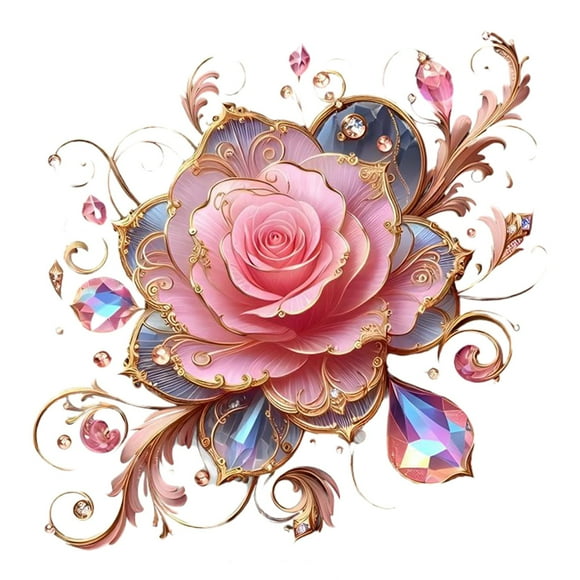 COM1950s Stickers for Cars, Car Decoration Stickers Romantic Rose Wall Stickers Bathroom Tiles Waterproof Stickers, Bathroom Tile Paint, Stick on Wall Tiles, Waterproof Stickers Aesthetic