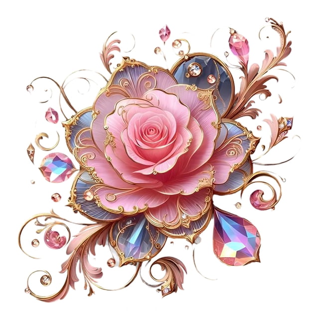 B Pink Romantic Rose Car Decal Sticker 20X20 Inch Waterproof Vinyl For Wall And Tile