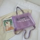 thumbnail image 3 of (Tabletas Fragancia) Bolso Pvc Con Letras Informales A La Bolso Hombro para Mujer 8889 Morado, 3 of 9