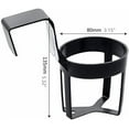 thumbnail image 4 of 2pc Black Auto Car Vehicle Drink Cup Holders Can Bottle Container Hook for Truck Interior, Window Dash Mount, 4 of 7