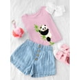 thumbnail image 3 of Panda Climbing Bamboo Tree T-Shirt Toddler -Image by Shutterstock,  5 Toddler, 3 of 4