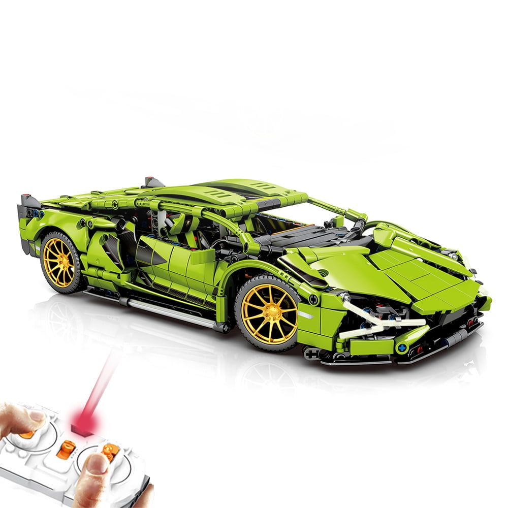 1254Pcs Lamborghini Technic Racing Building Blocks MOC Green SPORTS Car For Kids 