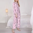 thumbnail image 3 of Lsque Rabbit Face Pattern Long Sleeve Pajama Set for Women - Soft 2-Piece Sleepwear and Loungewear Set with Pockets, Comfy Nightwear-X-Large, 3 of 7