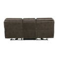 thumbnail image 3 of Lexicon Proctor Microfiber Power Double Reclining Sofa in Brown, 3 of 4