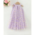 thumbnail image 2 of Little Girls Clothes Little Girls Tulle Dress 6Y Girls Summer Halter Dress 7Y Girls Sleeveless Solid Color Floral Dress Purple, 2 of 7