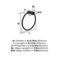 thumbnail image 6 of Amerock Monument Matte Black Closed Towel Ring, 6 of 8