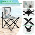 thumbnail image 4 of 600D Oxford Camping Chair Portable Foldable Chair Supports 220 lbs for Picnic, Fishing, Backpacking Snowman with Flowers Bird, 4 of 8