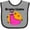Heather and Black, variant on Inktastic Drama Llama Boys or Girls Baby Bib