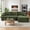 Green, variant on Vanress 96 Inch Modular Sectional Couches for Living Room, Modern Boneless Sofa, Upholstered Deep Seat Cloud Couch, Corduroy Comfy L-Shape Sofas Couches, No Assembly, Camel (Left Facing Chaise)