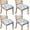 Blue Pioneer Flower-7, variant on Blue Pioneer Flower Seat Covers for Dining Room Chairs Set Of 4,Stretch Printed Washable Chair Seat Cover with Elastic Ties and Button,Removable Waterproof Couch Cushion Covers
