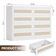 thumbnail image 2 of Bingirl Chic & Functional: Modern 8-Drawer Rattan Dresser with Smooth Metal Slides, Perfect as TV Stand or Closet Organizer, 2 of 7