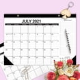 thumbnail image 7 of VogueV Large Floral Desktop Calendar, 18-Month English Planner July 2021-Dec 2022, Thick Paper Easel Stand for Home Office, Tear-Off Monthly Pages, 1 X Calendar, 7 of 7