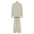 thumbnail image 5 of GigrtiJin Women's Knitted 2 Piece Outfit Long Sleeved Round Neck Sweater and Pants Set Casual Comfy Warm Sets, 5 of 6