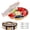 6 Compartments, variant on Divided Serving Tray, Stainless Steel Veggie Tray with Lid, 4 Forks