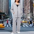 thumbnail image 2 of LEKODE Jogger Sets for Women 2 Piece Thermal Hoodies for Women Baggy Hoodie Long Sleeve Casual Tops for Women Fall Sweater Sets for Women Cute Tops for Women Womens Top Long Sleeve Light Ash XL, 2 of 6