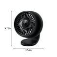 thumbnail image 3 of Btomtd Portable Fan,Desk Fan,Car Fan,Car Fans, With Paster At The Bottom Can Be Firmly Pasted On The Center Console And Window Above, Can Also Be Clipped In The Outlet, Two Installation Schemes, 3 of 7