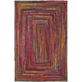 thumbnail image 2 of SAFAVIEH Braided Daphne Geometric Cotton Reversible Area Rug, Red/Multi, 6' x 9', 2 of 11