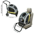 thumbnail image 6 of BingoPaw Dog Car Travel Crate 2 in 1 Pet Stroller Pushchair Car Seat Foldable Detachable for Small Dogs and Cats, 6 of 10