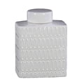 thumbnail image 3 of Novien Embossed White Temple Jars, 3 of 3
