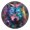 Rainbow Color Wolf, variant on Dailycode Round Wall Clock Battery Operated Silent Non-Ticking Hanging Clock Gold Pointer 10" Racing Car on Planet