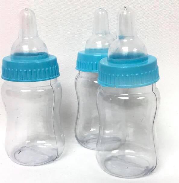 24 Fillable Bottles for Baby Shower Favors Blue Pink Party Decorations Girl TK 