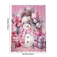 thumbnail image 3 of 70.9x59 in Christmas Snowman Shower Curtain, Waterproof Polyester Holiday Bathroom Decor, Festive Xmas Themed Curtain with Snowflakes/Christmas Tree, Multiple Styles Toilet Partition Curtain, 3 of 6