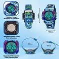 thumbnail image 4 of Kids Sport Digital Watch with Shockproof Silicone Strap,50M Waterproof ,Alarm, Stopwatch ,Outdoor Wristwatch for Boys Girls Gift for Kids, 4 of 7