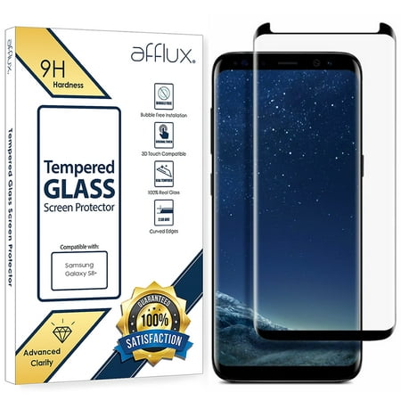 FreedomTech Galaxy S8 Plus Screen Protector Tempered Glass Full Coverage 9H Hardness Anti-Scratch Anti-Bubble 3D Curved Case-Friendly Tempered Glass Screen Protector Compatible with Samsung Galaxy S8+