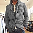 thumbnail image 2 of Suéter nuevo de otoño e invierno para hombre, chaqueta de punto con solapa retro, suéter tipo cárdigan, ropa para hombre, 2 of 5