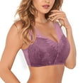 thumbnail image 2 of FhsagQ Bra Bras for Women Bras Plus Size No Steel Ring Bra Full Coverage Front Buckle Underwear Sweat Absorbent No Steel Ring Bra Bras for Women Set with Robe PurpleGrey 40/90, 2 of 5