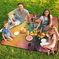 thumbnail image 7 of Colorful Tie Dye Vortex Picnic Blanket Waterproof Outdoor Beach Blanket Hand-held Pad Suitable for Travel, Camping, Beach, Family Gatherings, 7 of 7