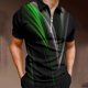 thumbnail image 2 of Camisetas de Cuello en V Hombres de Moda Casual Impreso Manga Corta Superior, Blusa para Hombre para la Primavera Y el Uso Diario, 2 of 3