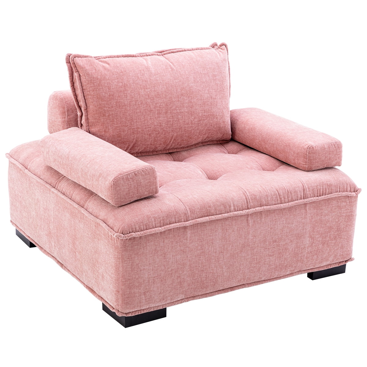 42.13'' Single Sofa Chair Ottoman, Lazy Chair Leisure Barrel Sofa