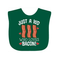Inktastic Just a Kid Who Loves Bacon Boys or Girls Baby Bib
