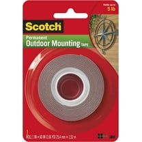 3M Permanent Outdoor, Holds 5 lbs, Scotch 4011 Exterior Mounting Tape, 1 in x 60 in, 1"x60"