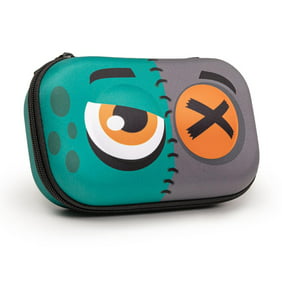 ZIPIT Zombie Pencil Box for Boys, Cute Storage Case, Green & Grey