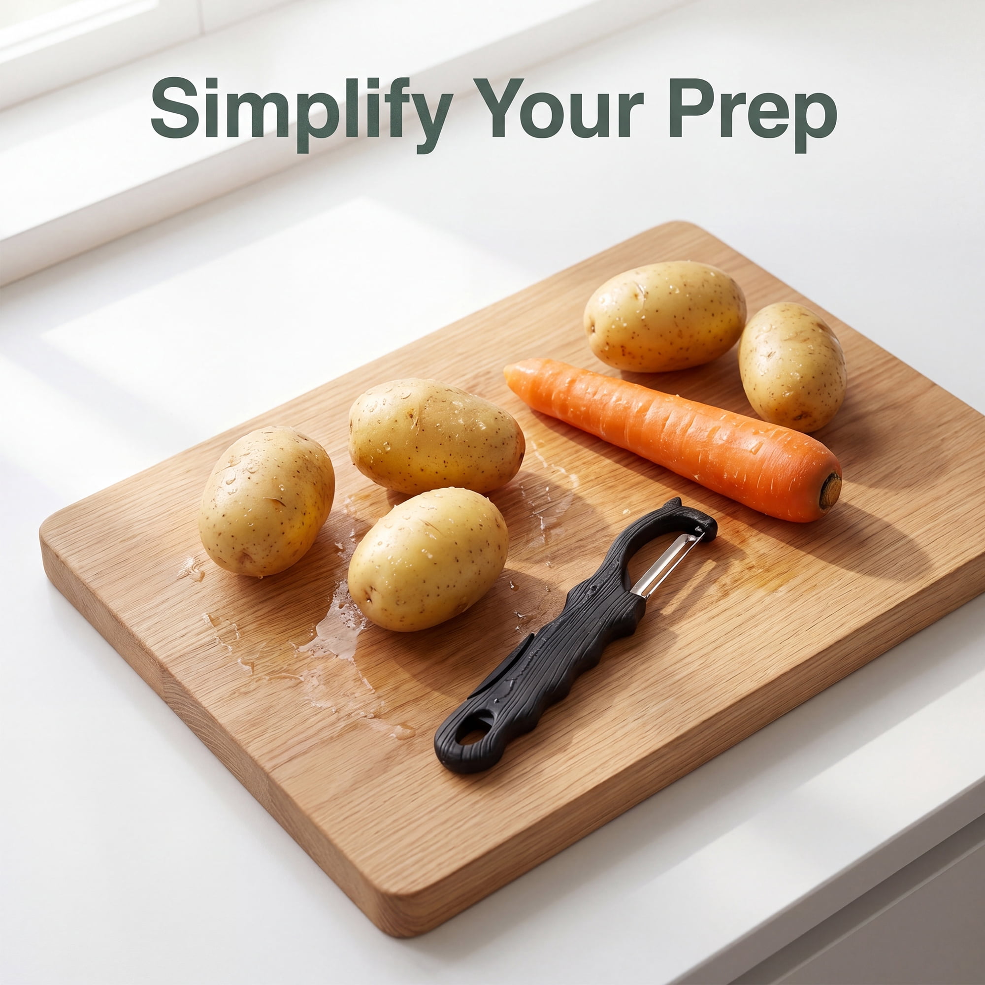 Unique Bargains Stainless Steel Lightweight Peeler with Hangable Hole Black-1 7.1 x 1.2"