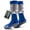 Blue Mountains - 2 Pack, variant on OutdoorMaster Kids Ski Socks - Merino Wool Blend, Over the Calf Design (4 Pack)