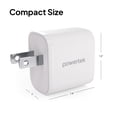 thumbnail image 4 of Powertek Ultra 20W USB-C PD + 18W USB-A Wall Charger, White, Dual Port Charging Block, Fast Charging Adapter, 4 of 6