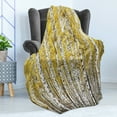 thumbnail image 4 of Forest Soft Flannel Fleece Blanket, Autumn Birch Forest Golden Yellow Leaves Woodland October Seasonal Nature Picture, Cozy Plush for Indoor and Outdoor Use, 60" x 80", Yellow Grey, by Ambesonne, 4 of 5