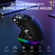 thumbnail image 2 of ATTACK SHARK X11 Mouse Inalámbrico para Juegos con Base de Carga RGB, Tri-modo 2.4G/USB-C con Cable/bluetooth, 22000 DPI, Sensor PAW3311, 5 Botones Programables, Cinta de Agarre Incluida, Negro, 2 of 8