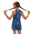 thumbnail image 2 of Xoenoiee Compass Rudder Lighthouse Print 2 Piece Tankini Swimsuits for Girls Seashell Boat Fish Athletic Bathing Suits with Pockets, Round Neck Swim Tank Top and Boy Shorts, 6-7 Years, 2 of 7