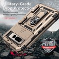 thumbnail image 5 of JTCASES for Google Pixel Fold Case, Heavy Duty Protection Magnetic Car Mount Rotating Stand [Slide Camera Window] Rugged Shockproof Anti-fall Shell for Google Pixel Fold, Gold, 5 of 9