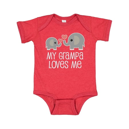

Inktastic My Grampa Loves Me Grandchild Gift Gift Baby Boy or Baby Girl Bodysuit