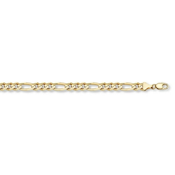 14K Solid Gold 4mm Figaro Link Chain Necklace, 20 Inches