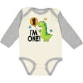 thumbnail image 3 of Inktastic 1st Birthday Dinosaur 1 Year Old Boy Boys or Girls Long Sleeve Baby Bodysuit, 3 of 5