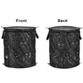 thumbnail image 2 of 50L Extra Large Popup Hamper Collapsible Laundry Basket With Zippered Lid 15.7x18.5in Alien Vector, 2 of 7